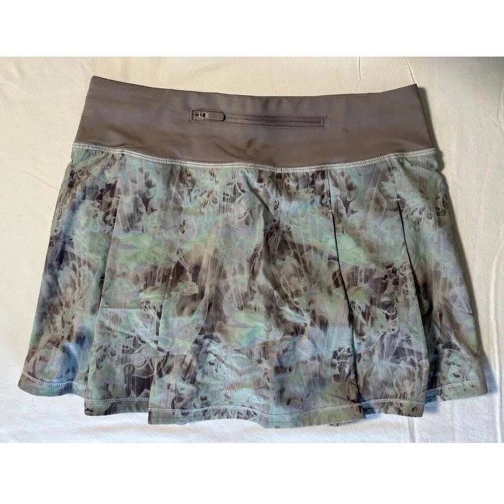 LULULEMON Pace Rival Mid-Rise Skirt *Long 4 Tall Plisse Bloom Mauve Grey